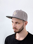 Бейсболка DJINNS арт. 6P SB Washed Corduroy (серый)